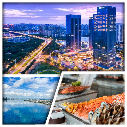 2025年9月全新開業 國際品牌【惠州中海希爾頓酒店】豪歎酒店海鲜自助晚餐 純玩2天