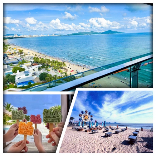 (10人成團）汕尾金町灣~慕色·滿玥MUSEA海景美宿(露台海景客房) 二馬路美食街 純玩2天